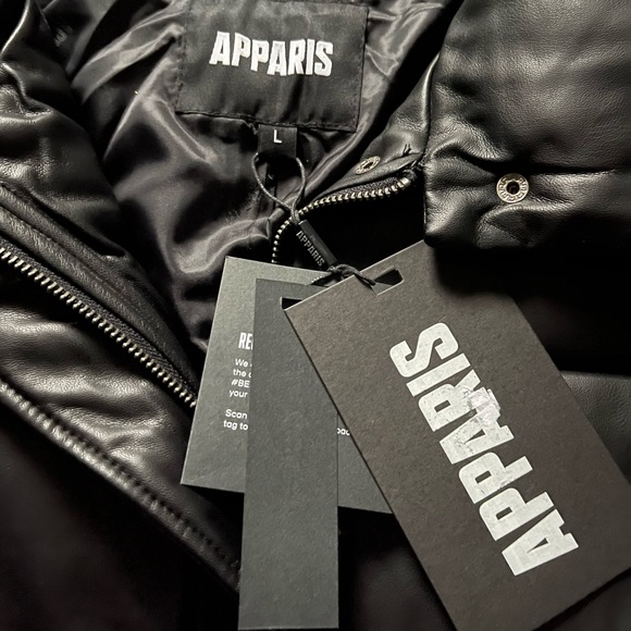 NWT Apparis Jemma Puffer Jacket in Noir Size Large - Picture 8 of 16
